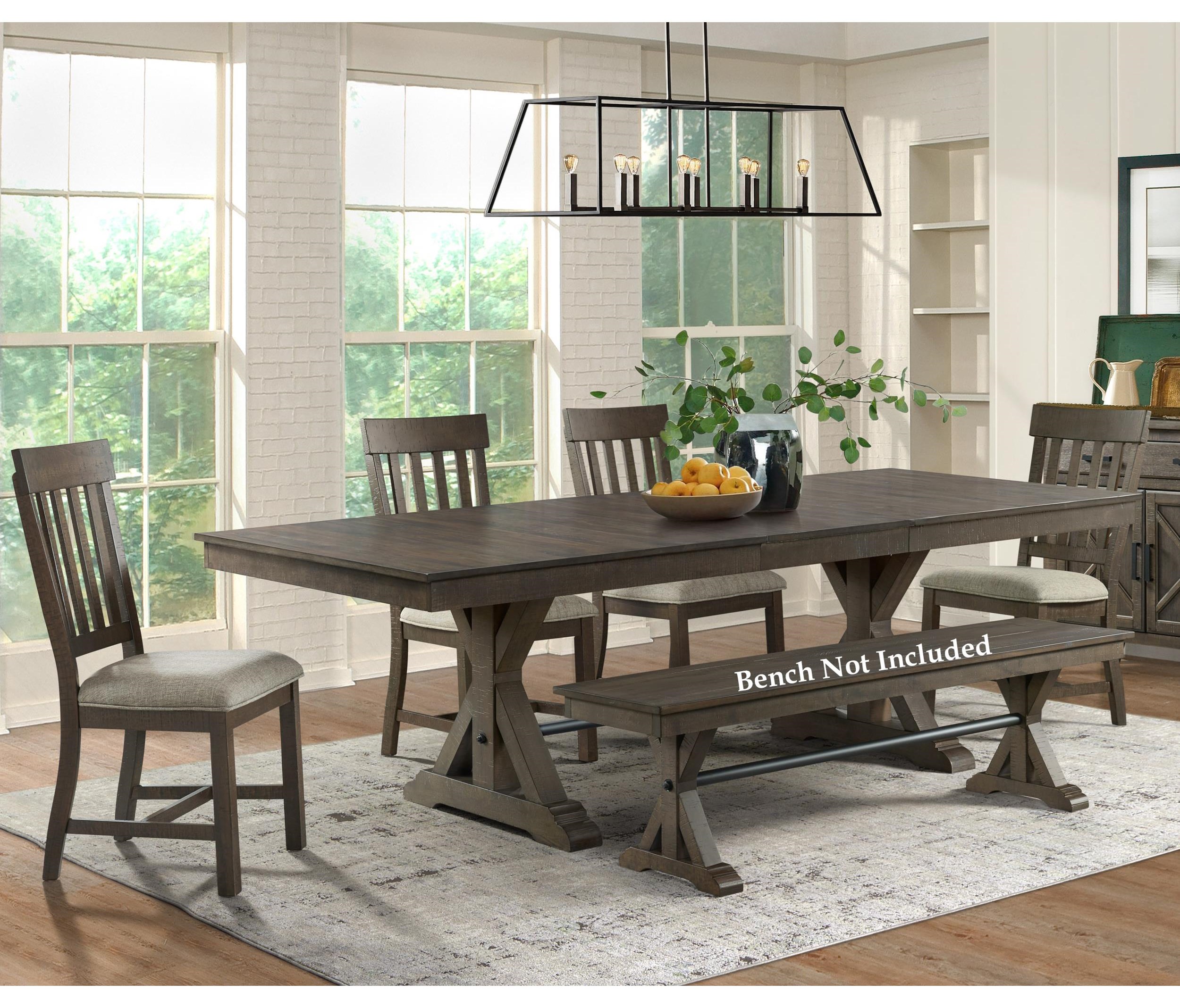 Intercon Whiskey River WY TA 4278 GPG C 4xCH 925W GPG RTA 5 Piece Table and Chair Set Wayside Furniture Mattress Dining 5 Piece Sets